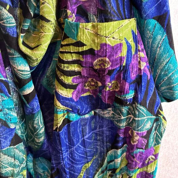 Vintage RJ Stevens Tropical Dress Women's 10 Paradise Beachy Resort Vacation - Picture 14 of 16